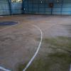 The basketball court was begun in 2001.  The roof was added several years later.  